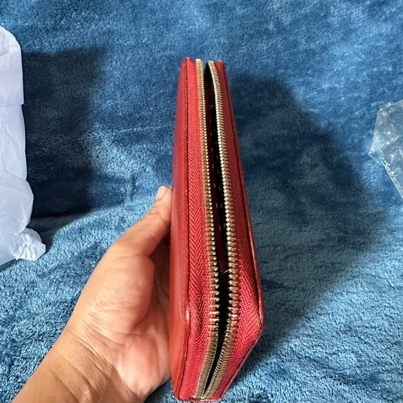 Gucci Zipper Wallet Red Orange - Picture 7 of 7
